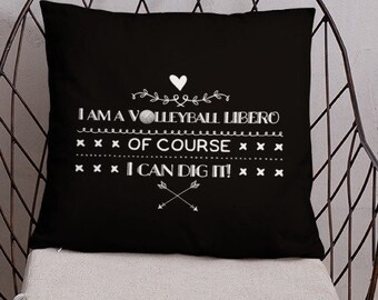 I AM A Volleyball Libero Of Course I Can Dig It Volleyball Pillow, Volleyball Throw, Power Nap Pillows, Naptime Rectangle Throw