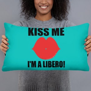Kiss Me I'm A Libero Volleyball Pillow, Pillows For Sleeping, Power Nap Pillows, Naptime Rectangle Tooth Fairy Pillow, Color Block Pillow
