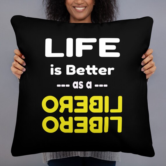 Life Is Better As A LIBERO Volleyball Pillow, Volleyball Throw, Power Nap Pillows, Naptime Rectangle Goof Fluffy Pillow