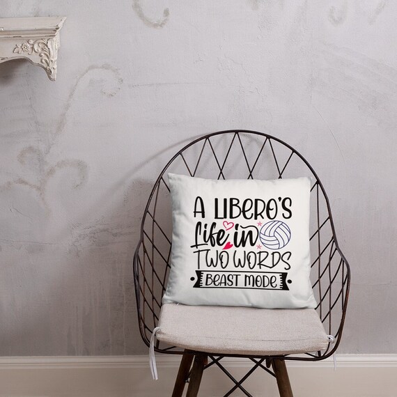 A Libero's Life In Two Words Beast Mode Volleyball Pillow, Volleyball Throw, Power Nap Pillows, Naptime, Tooth Fairy Throw Pillow For Sleep