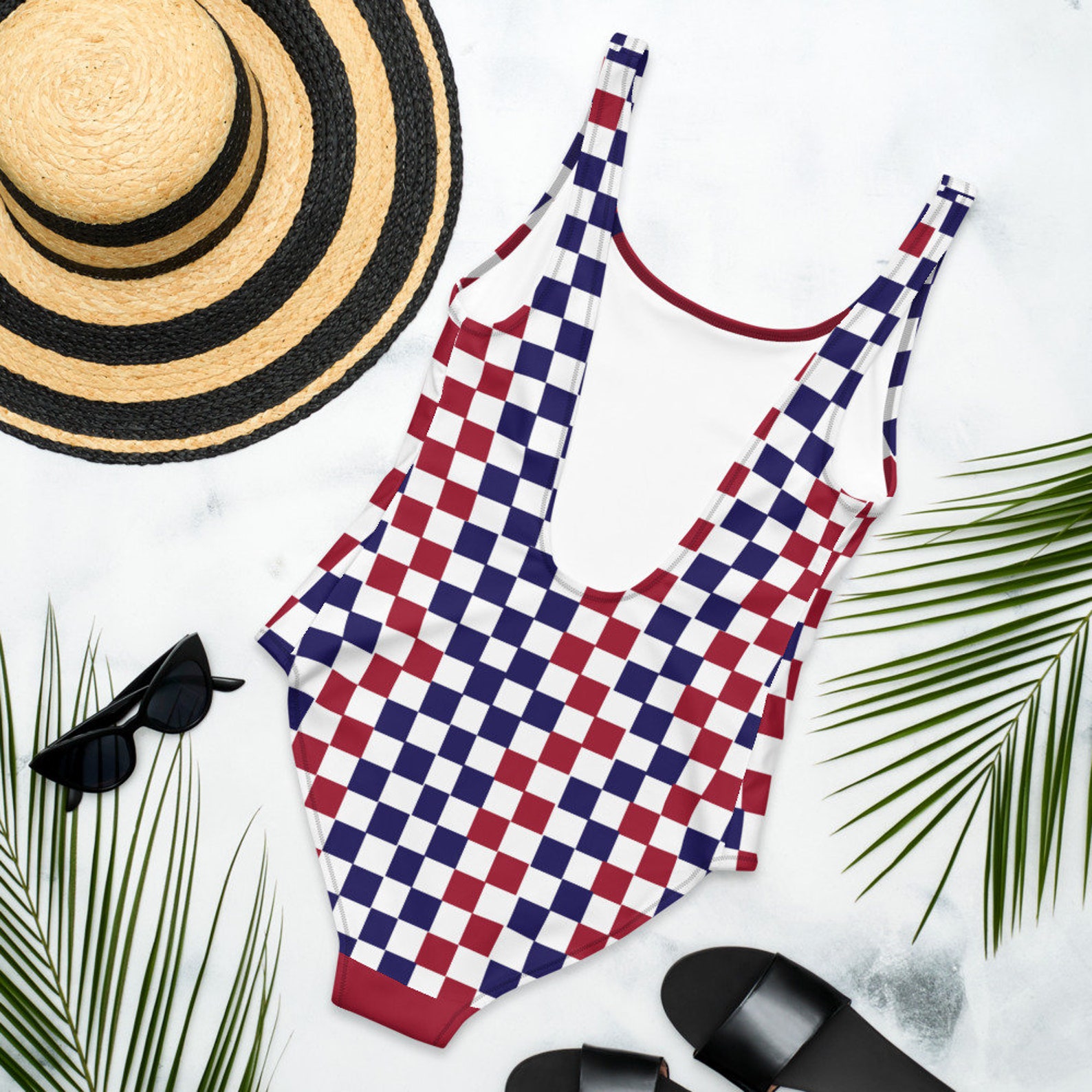 One piece swimsuit bathing suit 4th of july outfit bathing Etsy