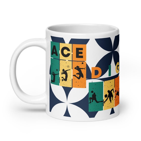 Ace, Set, Hit, Dig Volleyball Mug, Coach Mug, Best Coach Ever, Coaching gift, Senior Volleyball, Gifts For Volleyball, Volleyball Senior