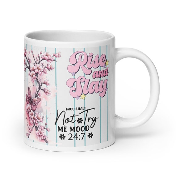 Bloom Your Own Way Progress Not Perfection Rise and Slay Volleyball Mug, Volleyball Senior, Volleyballmom, Volleyball Team, Volleyball Coach
