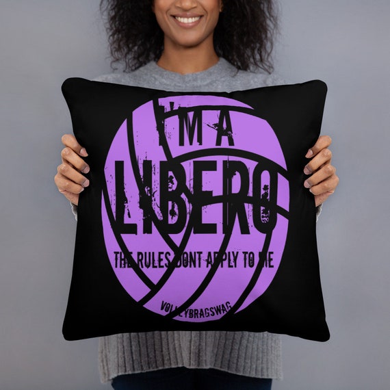 I'm A Libero The Rules Dont Apply To Me Volleyball Pillow, Volleyball Throw, Power Nap Pillows for Sleeping, Color Block Naptime Pillow