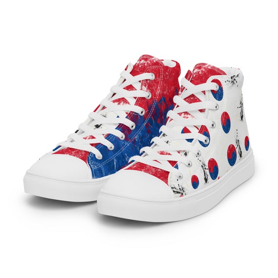 Tie Dye Women’s high top canvas shoes, Korea, High Tops, Volleyball Shoes, High Top Volleyball Shoes, Hi Tops