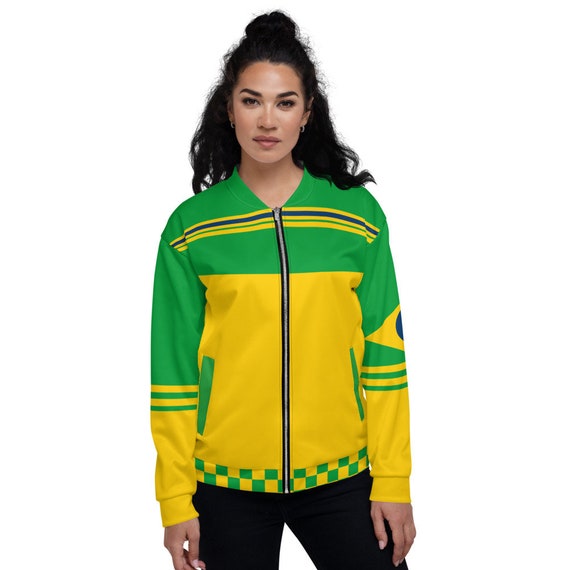 yellow bomber jacket womens
