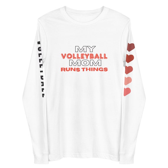 Volleyball Mom Shirt, My Volleyball Mom Runs Things, Long Sleeve Shirts, Volleyballer Gift, Volleyball Tee Shirt, Volleyball Mom Gifts,