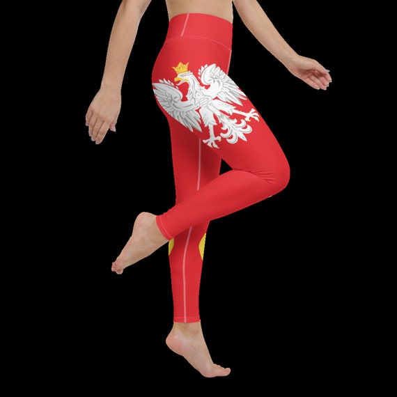 Polish Flag Girl Volleyball Leggings 