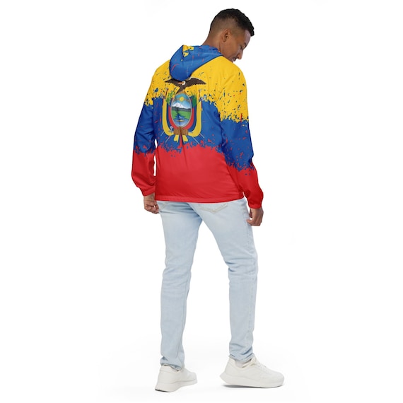 Men’s windbreaker, Ecuador flag, Cute windbreakers, Ecuador, mens Windbreaker Jacket With hood, Windbreaker Jacket With Hoodie For Men