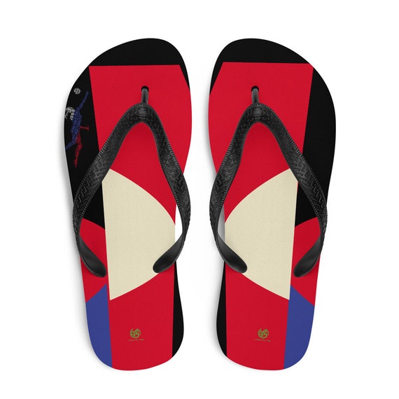 Russian Inspired Red White and Blue Flip Flops By Volleybragswag Honor Russian Volleyball Players and Liberos