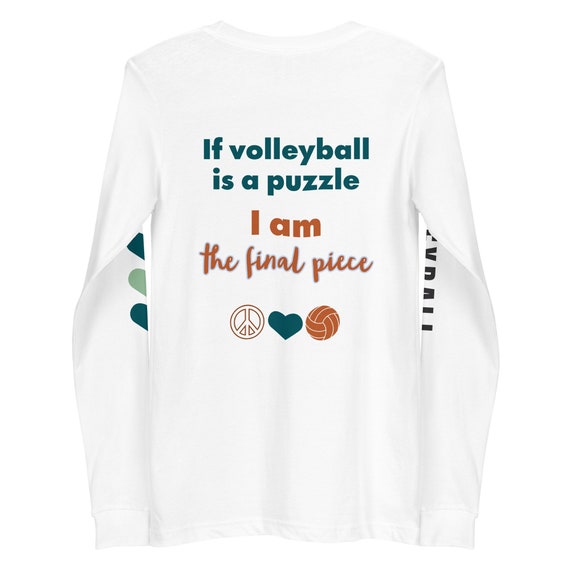 Peace Love Volleyball Shirt, If Volleyball Is A Puzzle I Am The Final Piece, Volleyball Mom Shirt, Volleyball Player Gift, Volleyball Tee