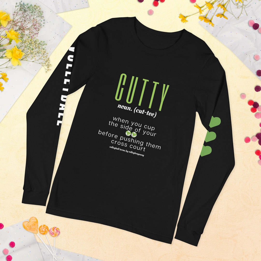 Volleyball Tee, CUTTY noun When You Cup the Side of Your Balls Before