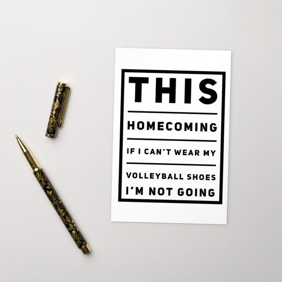 This Homecoming If I Cant Wear My Spandex Im Not Going, Unique Postcards, Volleyball Postcards, Positive Affirmations, Volleyball Posters s