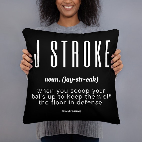 J STROKE When You Scoop Your Balls Up To Keep Them Off The Floor Volleyball Pillow, Volleyball Throw, Power Nap, Rectangle Throw Pillow
