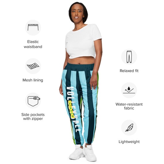 Blue Straight Leg Volleyball Pants, Green Volleyball Track Pants, Libero Volleyball Sweat Pants, Volleyball Joggers, Unisex track pants