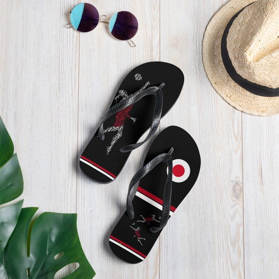 Black Flip Flops and Red Flip Flops Honor The Japanese Libero and Volleyball Players