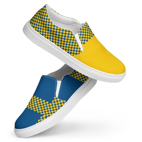 Women Slip-On Canvas Shoes, Beach Volleyball, Players Volleyball Shoes, Cute Volleyball Shoes, Sweden, White and Blue