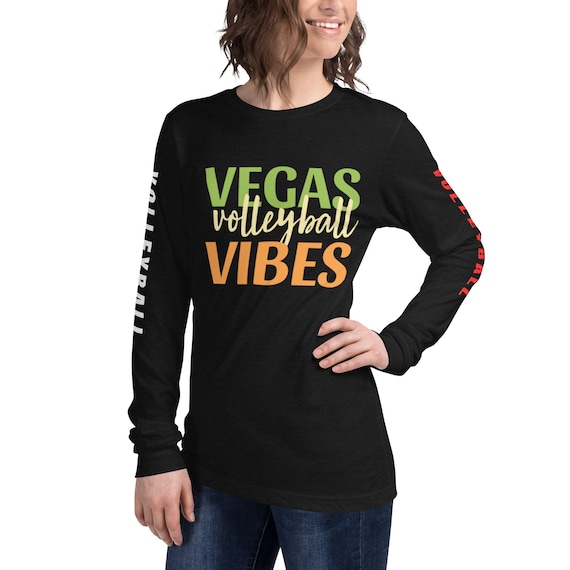 Vegas Volleyball Vibes Long Sleeve Volleyball Shirt, Beach Volleyball Long Sleeve Shirt, Gameday Volley ball Long Sleeve Tee