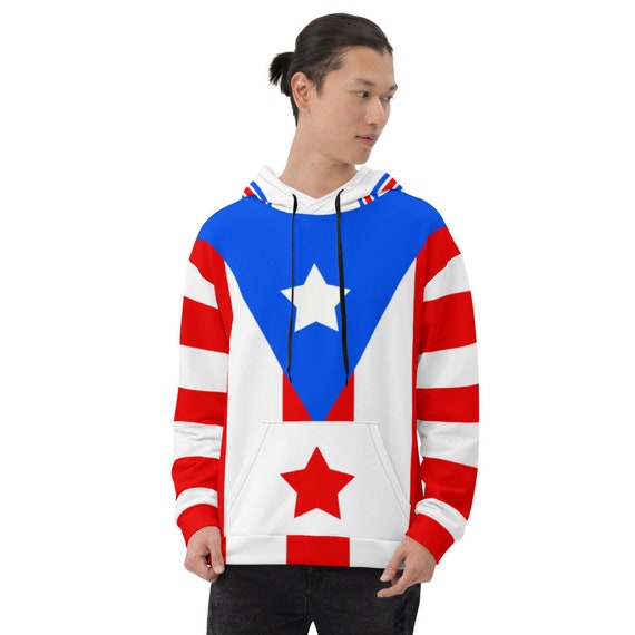 Puerto Rico Flags Hoodies, Oversized Flag Hoodie, Cool Graphic Hoodies for Teen Girls, Trendy Aesthetic Gym Hoodie, Gift For Her Under 20,