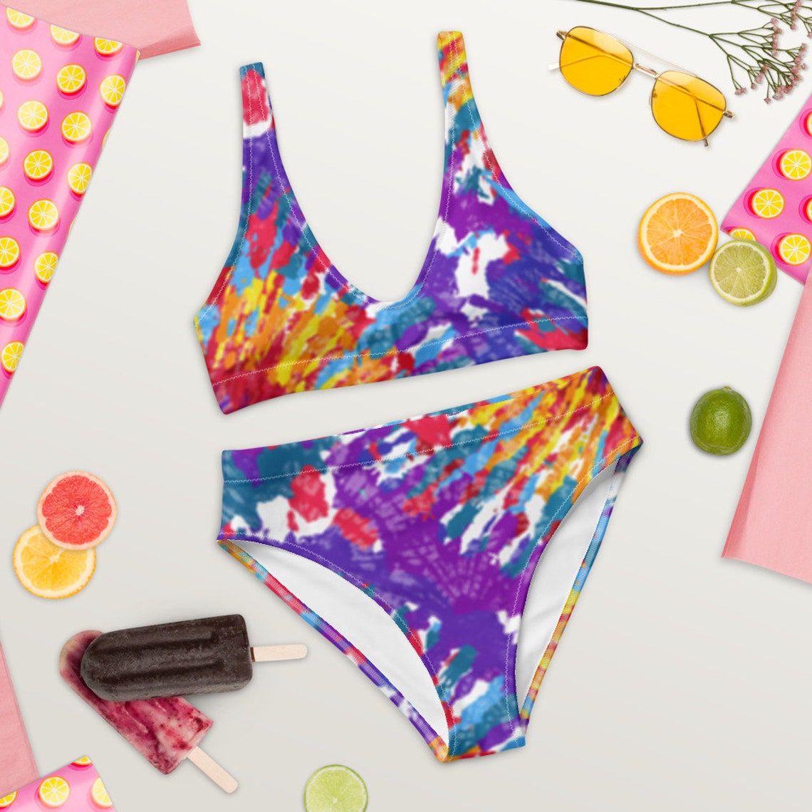 womens tie dye bathing suit