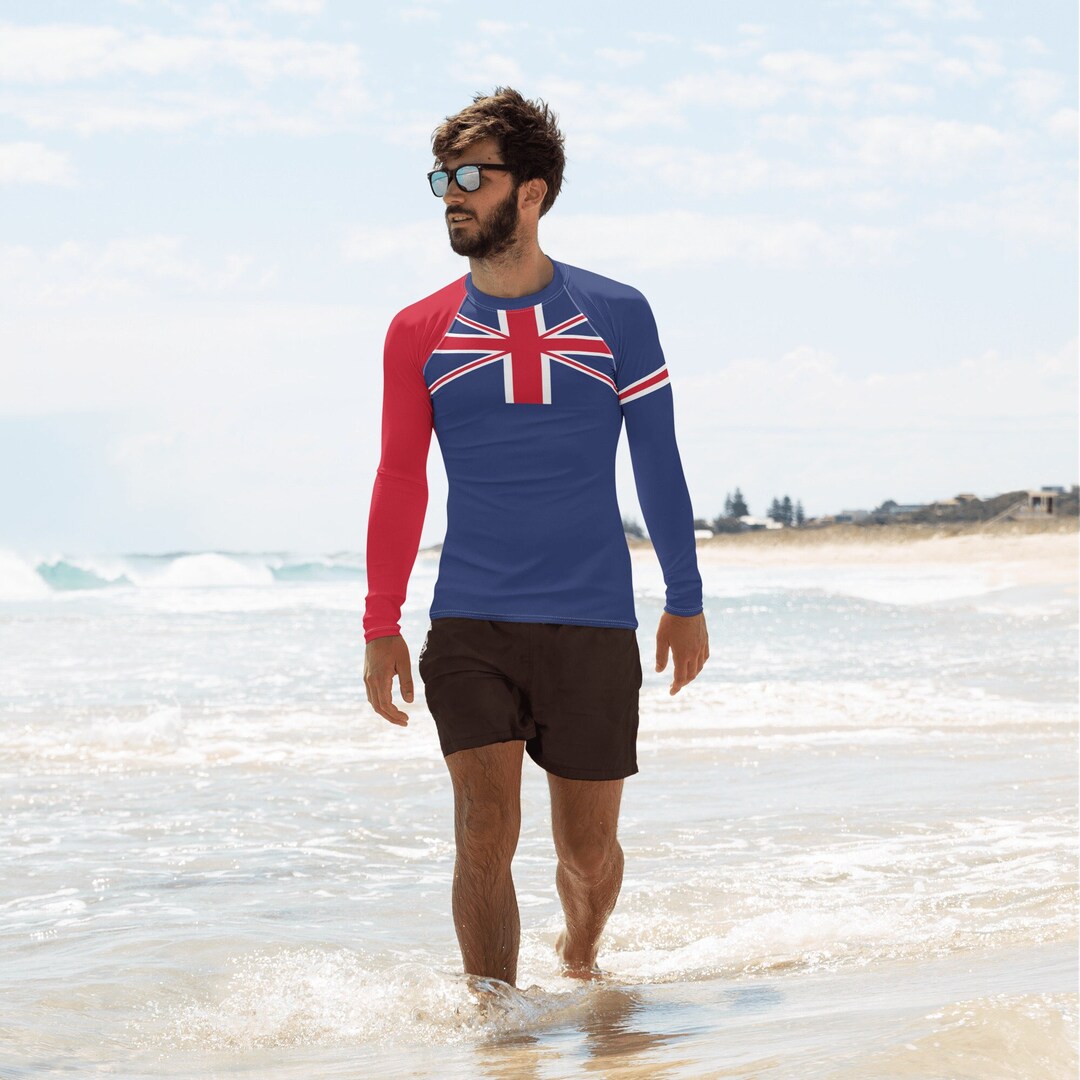 Men's Rash Guard, Boys Long Sleeve Rash Guard, Surf Rash Guard Mens, England, Rash Guard Swim