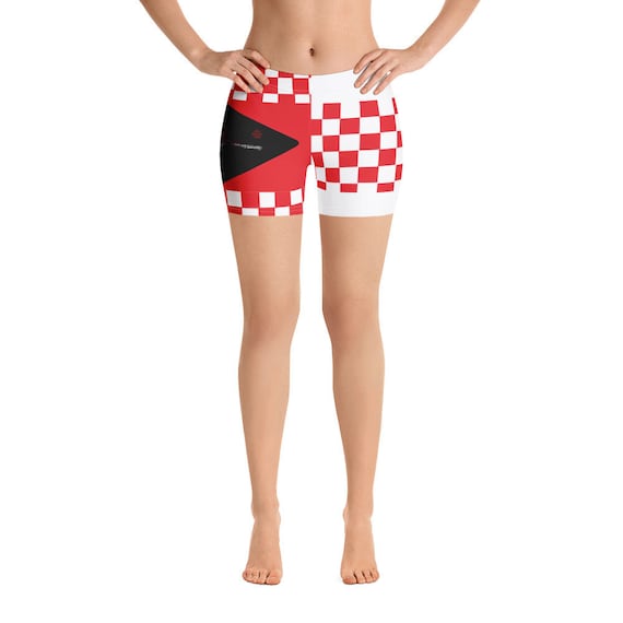 Poland Shorts, Shorts Woman, Girl Volleyball Shorts, Tie Up Shorts, Festival Rave Yoga Shorts, Geometric Shorts Long, Cute Bermuda Shorts