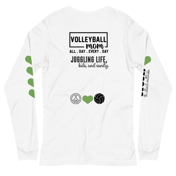 Volleyball Mom All Day Every Day, Juggling Life Kids and Sanity Shirt, Mom Volleyball Gift, School Volleyball, Volleyball heart, Volleyball