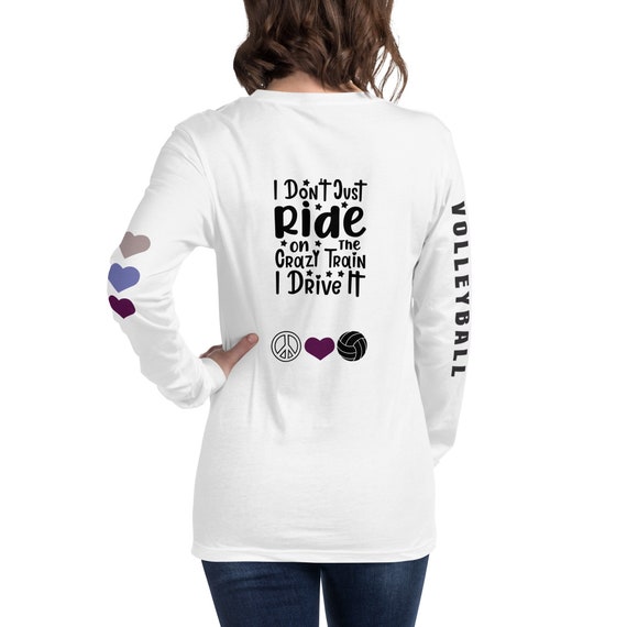 Peace Love Volleyball Shirt, I Dont Just Ride On The Crazy Train I Drive It, Funny Volleyball Mom Shirt, Volleyball Mom Gift, Volleyball Tee