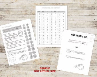 printable ring sizer etsy uk