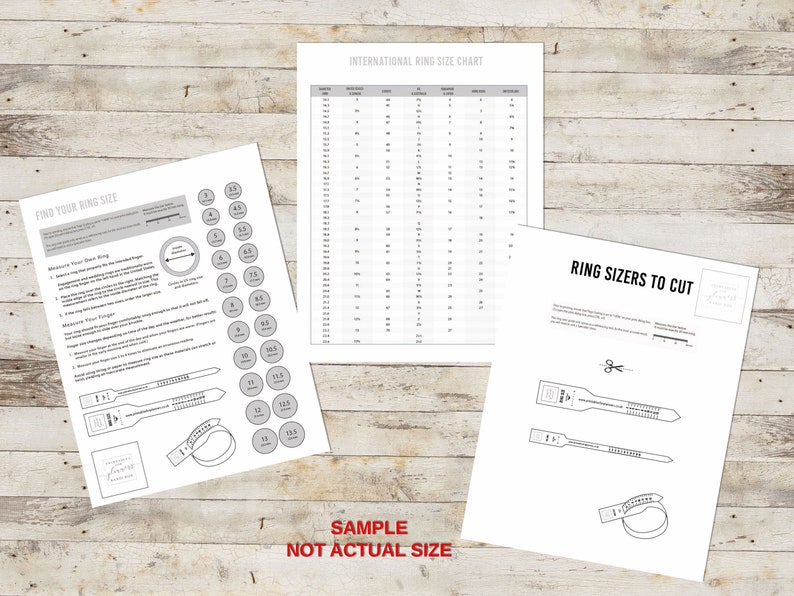 printable ring size chart pdf for instant download etsy