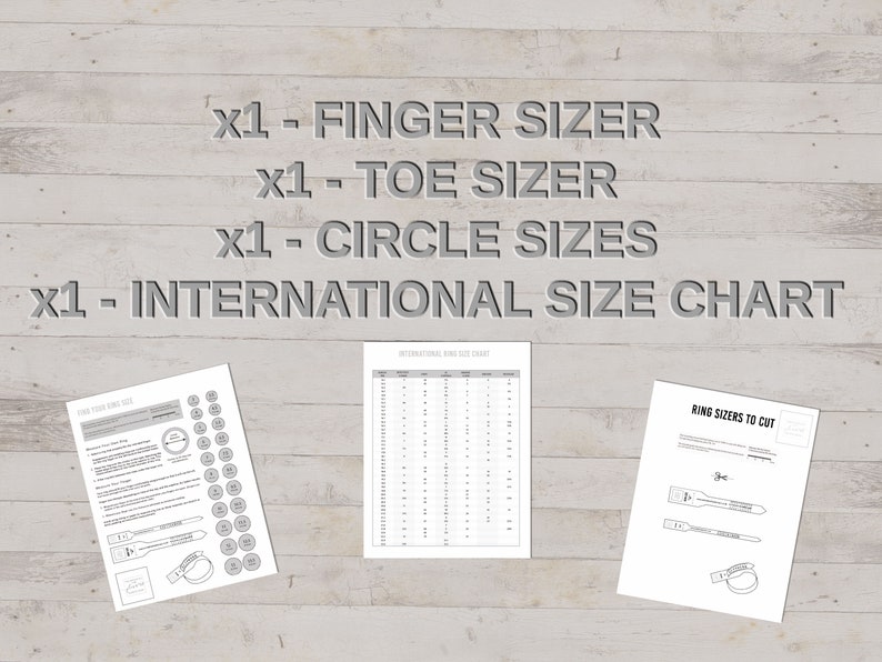 printable ring size chart pdf for instant download etsy