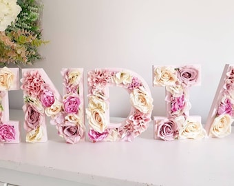 Flower Letters, floral letter A-Z - nursery, bedroom or wedding decor