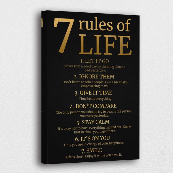 Rules of Life - Etsy