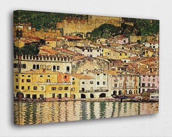 Gustav Klimt paintings posters FINE ART PRINT European art Impressionist art painting reproduction paintings Malcesine on lake Garda