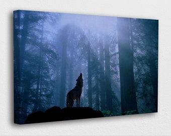 decorations forest art Mural art wolves nature print art art Illustration animals posters
