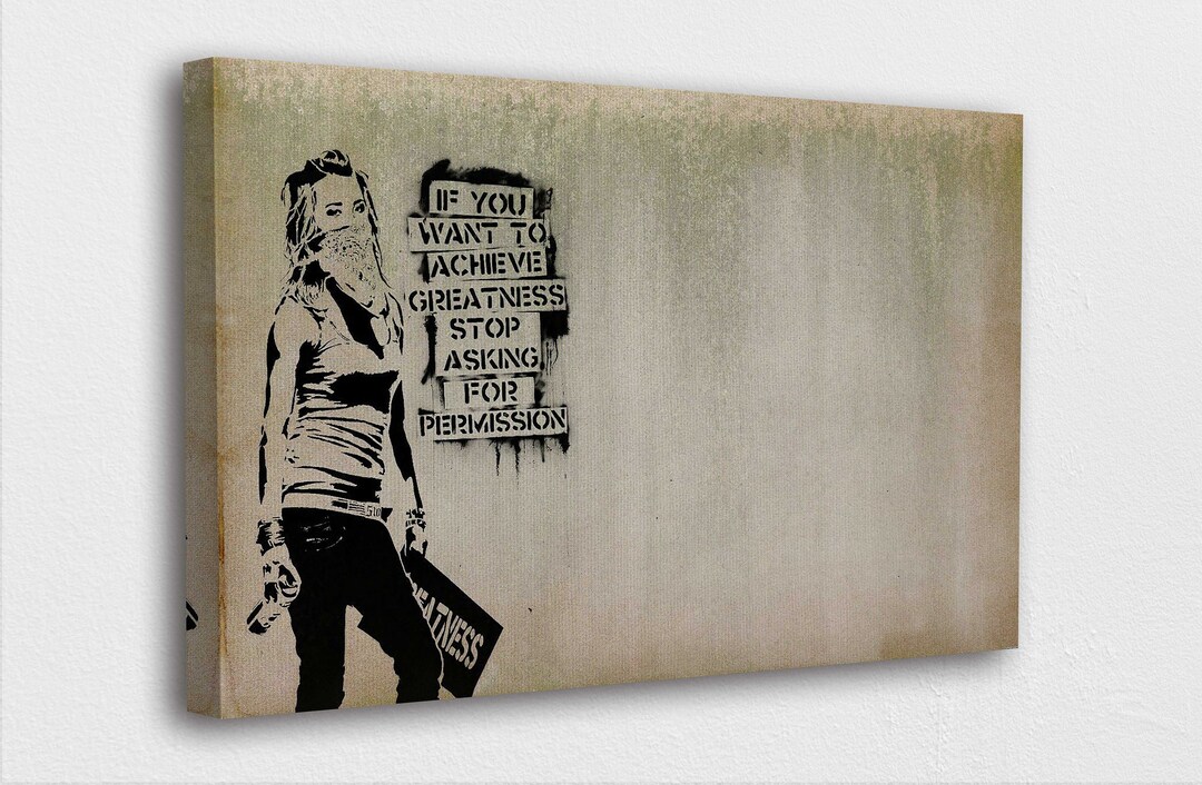 Banksy Street Art Poster Canvaspainting Urban Banksy Quote Art Poster