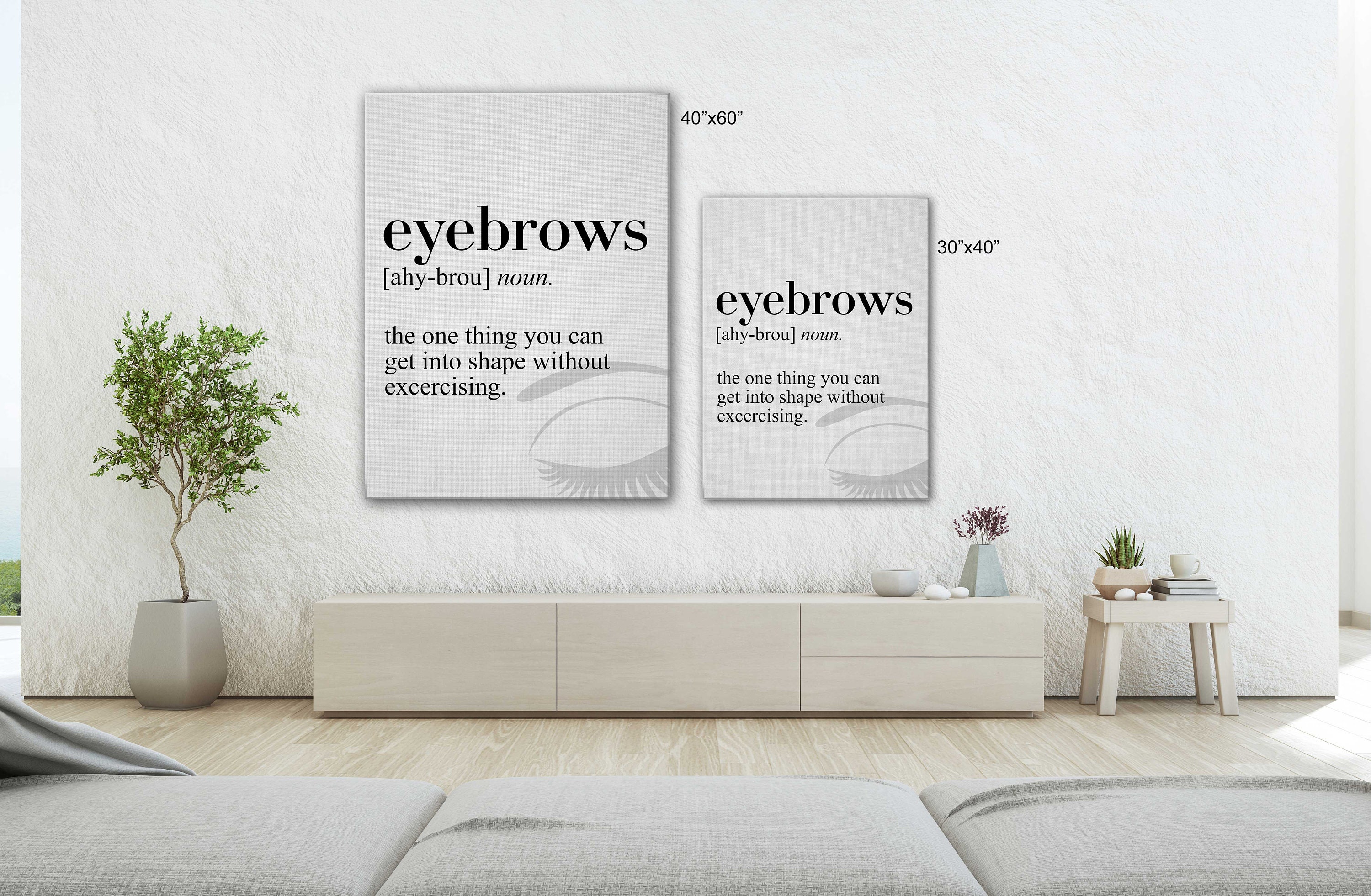 Eyebrows Dictionary Definition Art Canvasword Definition Art Etsy