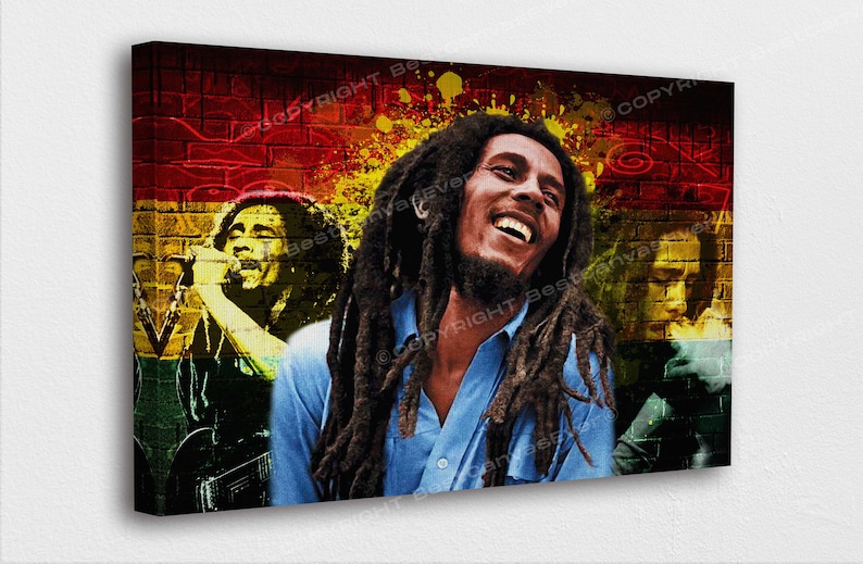 Bob Marley Art Canvas Bob Legend & Legacy Reggae Art Canvas | Etsy