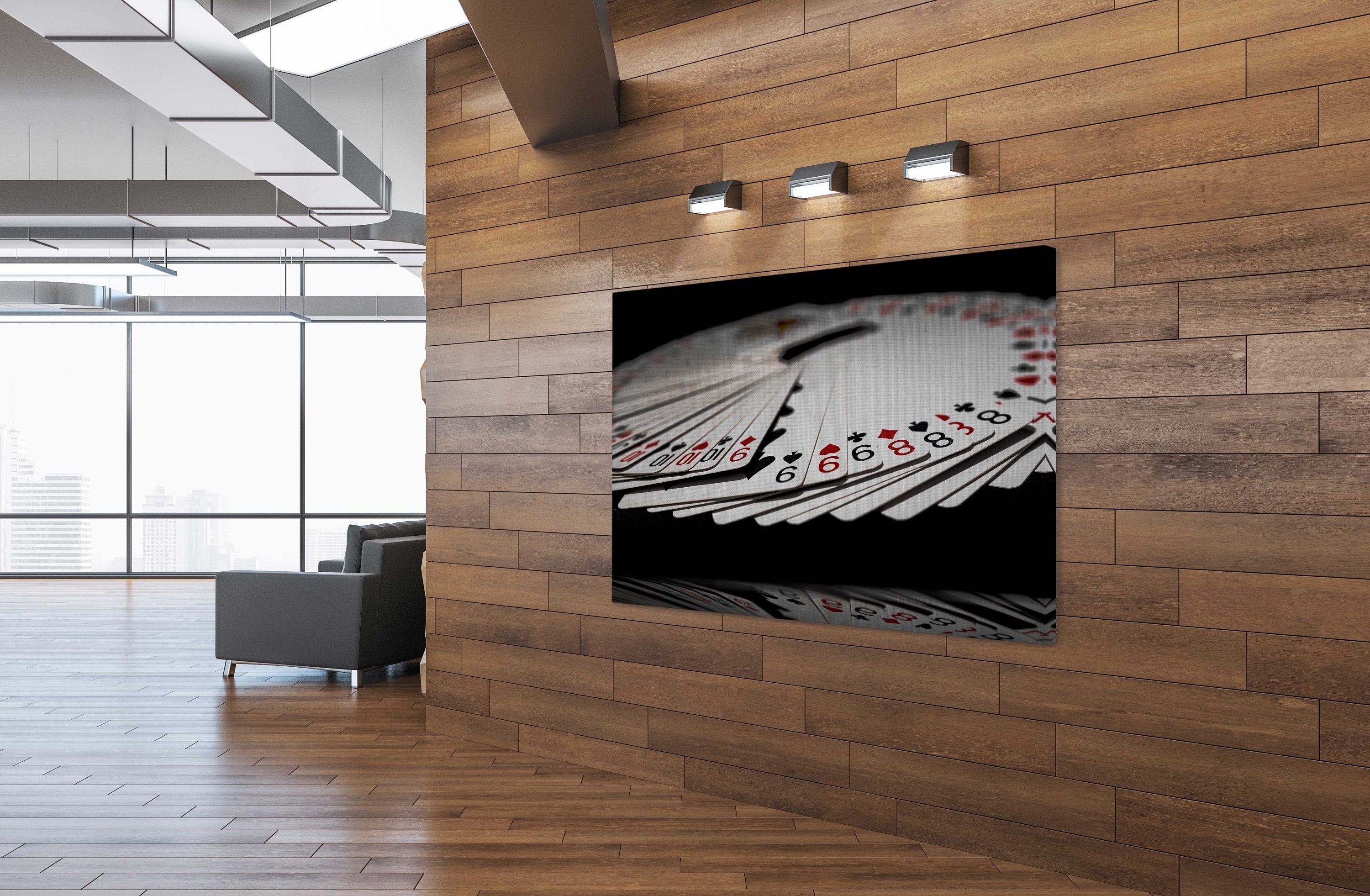 Game Room Wall Art Canvas 52 Cards Game Room Art Canvas Etsy