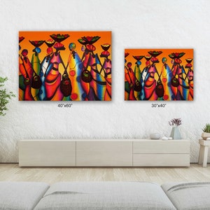 African Art Canvas-African Woman Colorful Abstract Art Poster/Printed Picture Wall Art Decoration POSTER or CANVAS READY to Hang image 7