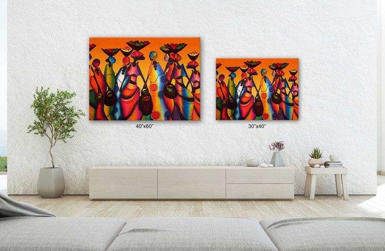 African Art Canvas-African Woman Colorful Abstract Art Poster/Printed Picture Wall Art Decoration POSTER or CANVAS READY to Hang image 7