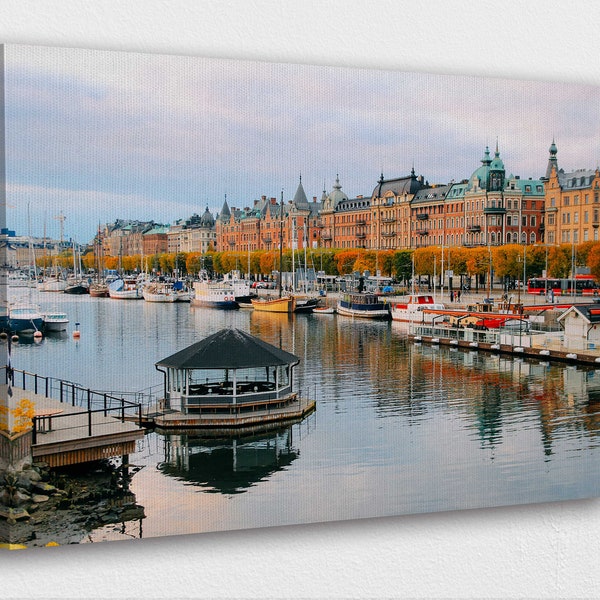 Famous Places Art Canvas-Djurgarden Stockholm Sweden Art Canvas Poster/Printed Pictures Wall Art Decoration POSTER or CANVAS READY to Hang