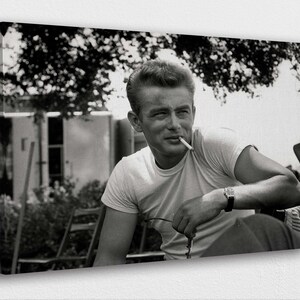 James Dean Art Canvas-james Dean With Cigarette Movie Scene - Etsy