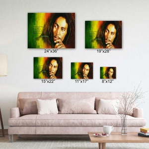 Bob Marley Art Canvas Bob Marley Positive Quotes Art Canvas - Etsy