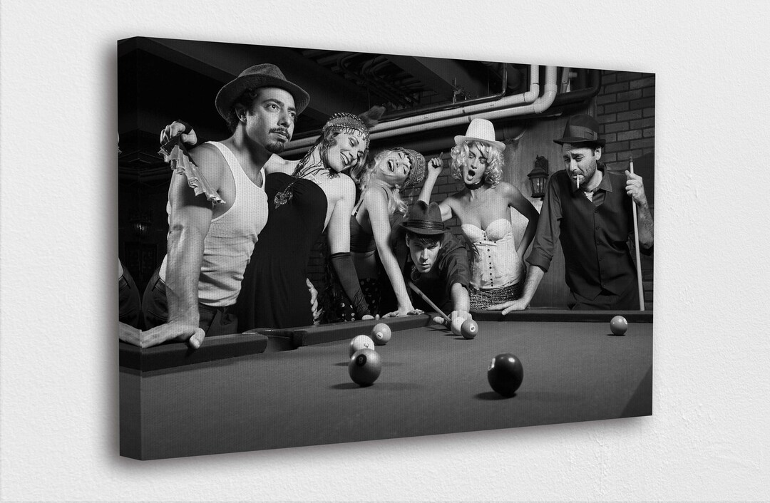 Game Room Wall Art Canvas Billiard Game Vintage Art Canvas Poster/gift