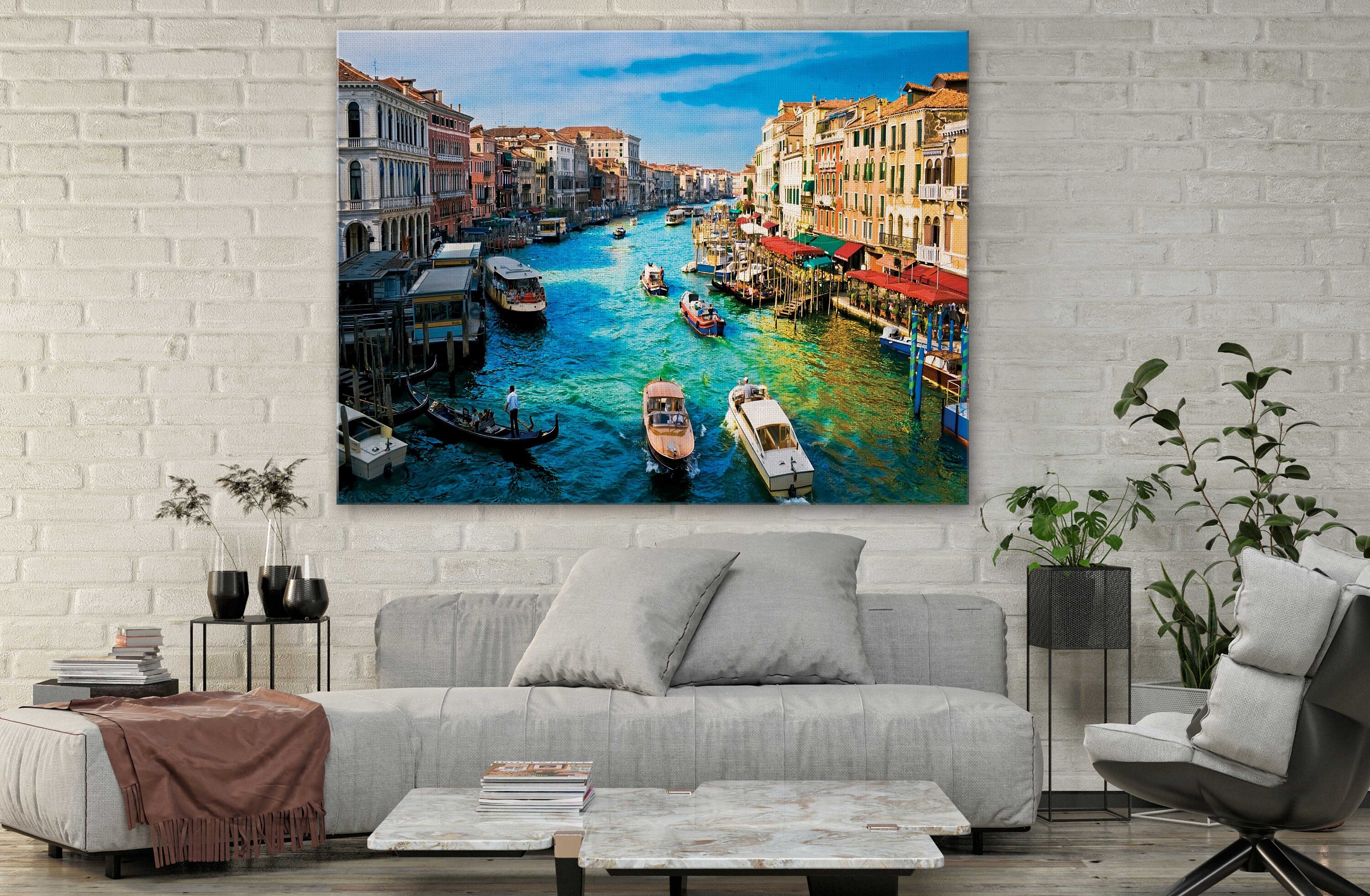 Famous Places Art Canvas-Italy Famous Grand Canal Art Canvas | Etsy