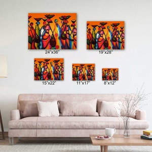 African Art Canvas-African Woman Colorful Abstract Art Poster/Printed Picture Wall Art Decoration POSTER or CANVAS READY to Hang image 6