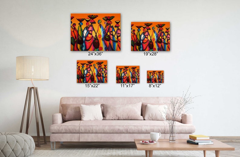 African Art Canvas-African Woman Colorful Abstract Art Poster/Printed Picture Wall Art Decoration POSTER or CANVAS READY to Hang image 6