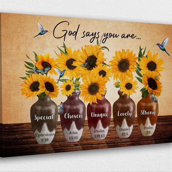 God Says You Are Canvas Etsy