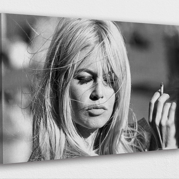 Brigitte Bardot Art Canvas-Brigitte Bardot la chanteuse affiche sur toile d'art/photo imprimée art mural décoration téléchargement numérique